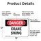Signmission Crane Swing, 18 in W x Rectangle, Aluminum OS-2PACK-DS-A-1218-L-1757 - alternate 5